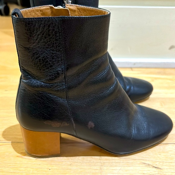 Isabel Marant Etoile Black Leather Booties Size 35 - Picture 3 of 6